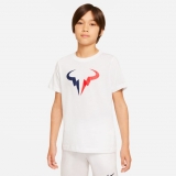 Dětské tričko Nike NikeCourt Rafa Tennis T-Shirt DJ2591-100 bílé