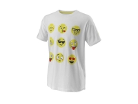 Dětské tenisové tričko Wilson Emoti-Fun Tech Tee WRA807402 bílé