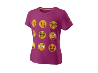 Dívčí tenisové tričko Wilson Emoti-Fun Tech Tee WRA807902 rouge