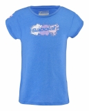 Dívčí tričko Babolat Exercise Cotton Tee Girl 4GS23444-4107 modré