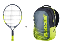 Tenisový set Babolat - Carlitos 19 + Backpack Kids žlutý