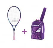 Kinder Tennisschläger Babolat B´Fly 23 2017 + Kinderrucksack Babolat Junior Club Backpack purple Kinder Tennisschläger Babolat B´Fly 23 2017 + Kinderrucksack Babolat Junior Club Backpack purple