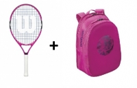 Tennis Set Wilson 23 pink - Schläger Burn 23 pink + Wilson Junior Backpack pink Tennis Set Wilson 23 pink - Schläger Burn 23 pink + Wilson Junior Backpack pink