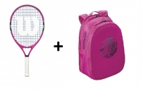 Tennis Set Wilson 21 pink - Schläger Burn 21 pink + Wilson Junior Backpack pink Tennis Set Wilson 21 pink - Schläger Burn 21 pink + Wilson Junior Backpack pink
