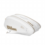 Tennistasche Wilson Federer DNA 12 Pack weiss-gold Tennistasche Wilson Federer DNA 12 Pack weiss-gold