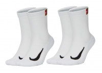 Tenisové ponožky Nike Multiplier Crew Tennis Socks 2 páry SK0118-100 bílé