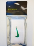 Tenisové potítko Nike Wristbands bílé se zelenou 172